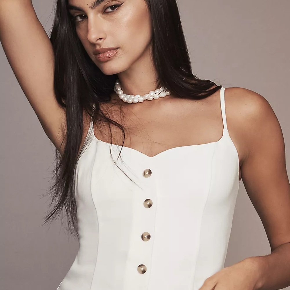 Reformation White Camisole Top